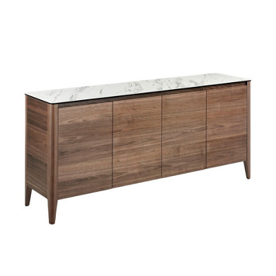 Angel Cerda Walnut Sideboard With Porcelain Marble Top from B&Q