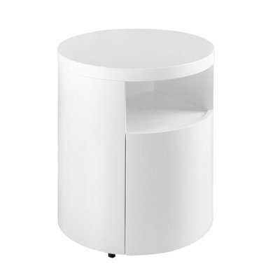 Angel Cerda Modern White Wooden Bedside Table With Storage from B&Q