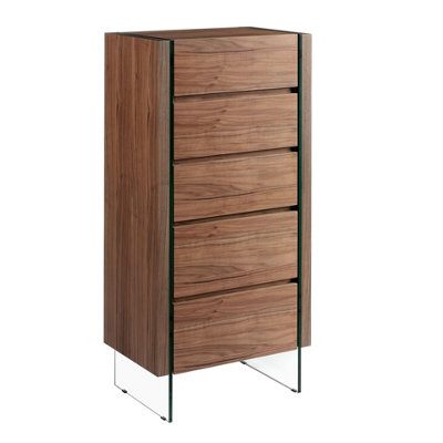 Elegant Walnut Chiffonier With Glass LegsModel 7041 By Angel Cerda from B&Q