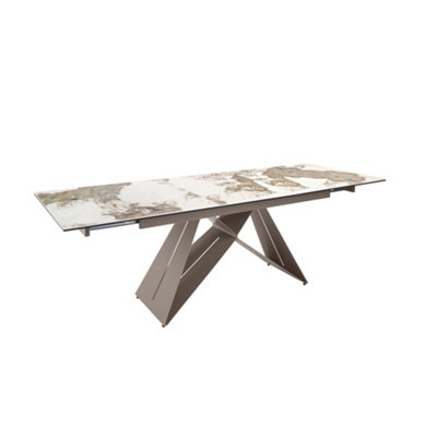 Angel Cerda Unisex White Model Rectangular Extendable Dining Table - Porcelain In Size 1 - Image 3