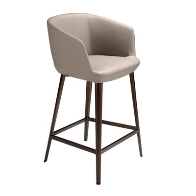 B&Q - Stylish Grey Leatherette Dining Stool By 