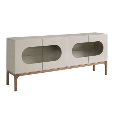 Angel Cerda Stylish Grey And Walnut Wood Sideboard With Led Lighting from B&Q