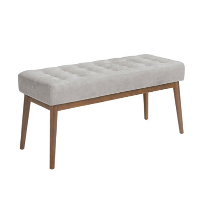 Angel Cerda Elegant Dark Grey Fabric Stool For Modern Bedrooms