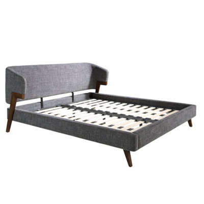 Angel Cerda Elegant Grey Fabric Bed With Modern Design