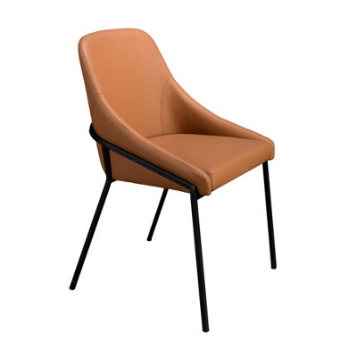 Angel Cerda Orange Stylish Leatherette Dining Chair By