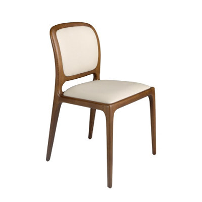 B&Q -  Stylish Cream Leatherette Dining Chair
