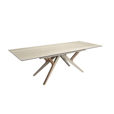 Angel Cerda Unisex Light Sand Sand Porcelain Marble Extendable Dining Table In Size 2 - Image 3