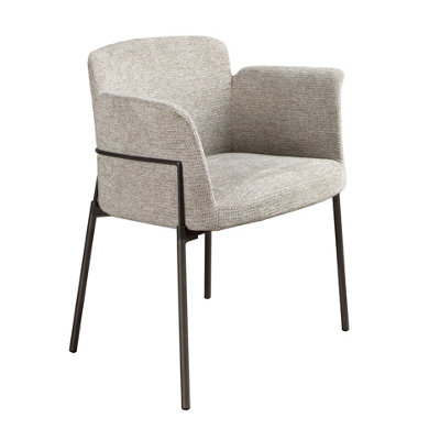 Stylish Grey Fabric Dining Chair By Angel Cerda from B&Q