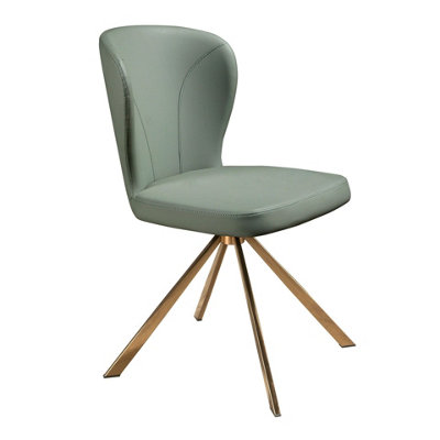 Angel Cerda Stylish Light Green Leatherette Swivel Chair For Modern Interiors from B&Q