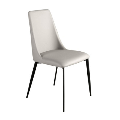 Rackhams Light/Grey Leatherette Chair 4184 - Image 3