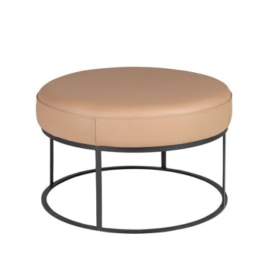 Angel Cerda Brown Leather Bench  With Seat Upholstered from B&Q
