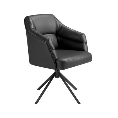 B&Q -  Black Leatherette Swivel Chair