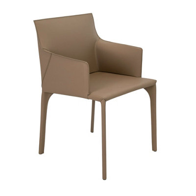 Rackhams Chair In Mink-Coloured Regenerated Leather 4251 - Image 3