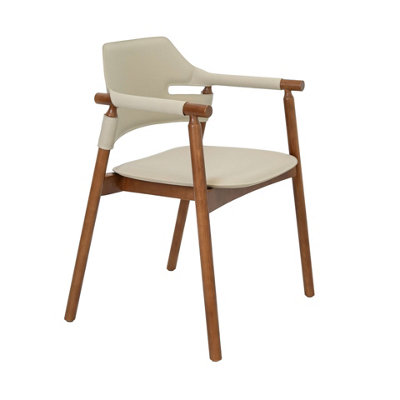 Rackhams Chair In Sand-Coloured Regenerated Leather 4252 - Image 3