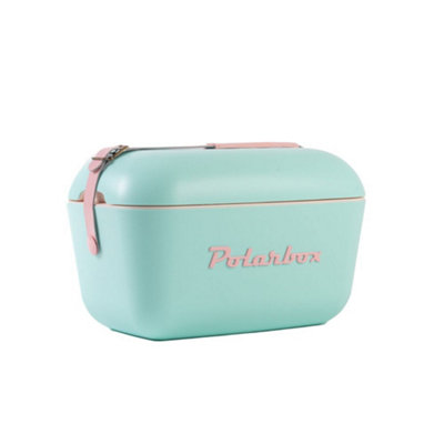 Polarbox 12L Retro CoolboxCyan Baby Rose Pop from B&Q