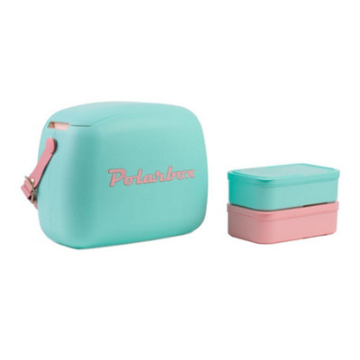 Polarbox 6L Retro Cool BagCyan Baby Rose from B&Q