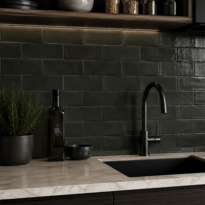 Ceramica Industrial Iron 75mm X 150mm Ceramic Wall Tile (Pack Of 44 W/ Coverage Of 0.5M2) from B&Q