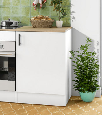 Amos Mann Furniture Magna Modular 600mm Kitchen Cupboard Unit White Soft Gloss 0F1011B from B&Q