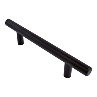 B&Q - Unknown FittingscoContemporary Tbar Pull Handle Black 96mm Hole Centres33mm Depth10mm Height