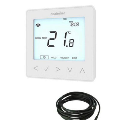 Heatmiser Neostat-E V2 Electric Floor Heating Thermostat - White