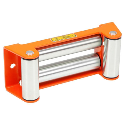 Winchmax Roller Fairlead, Heavy Duty, Orange. Zinc Plated Rollers. - Image 3