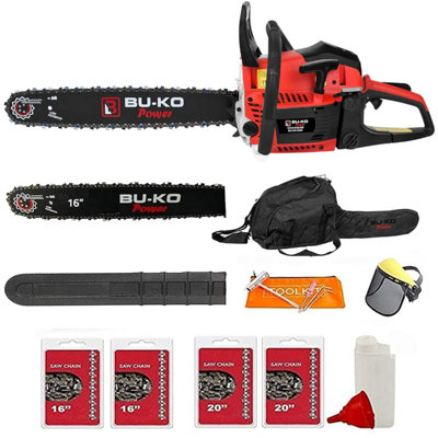 Bu-Ko 65 Cc Petrol Chainsaw 3.89 Hp 20 Bar With 2 Chains And 16 2Cover Bag Full Safety Gear from B&Q