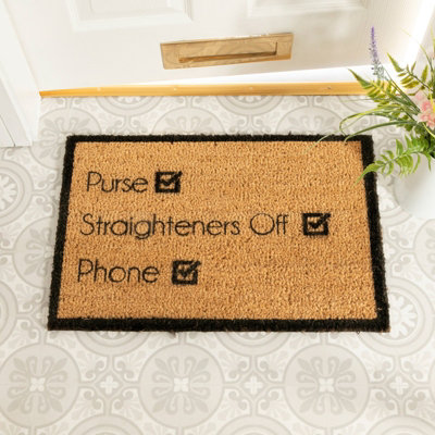 Artsy Doormats PurseStraighteners Phone Doormat from B&Q