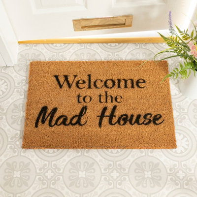 Artsy Doormats Welcome To The Mad House Doormat from B&Q