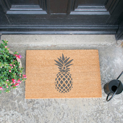 Artsy Doormats Pineapple Grey DoormatRegular 60X40Cm from B&Q