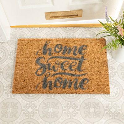 Artsy Doormats Home Sweet Home Grey Doormat - Brown - Natural Coir - 40x60cm - Image 3