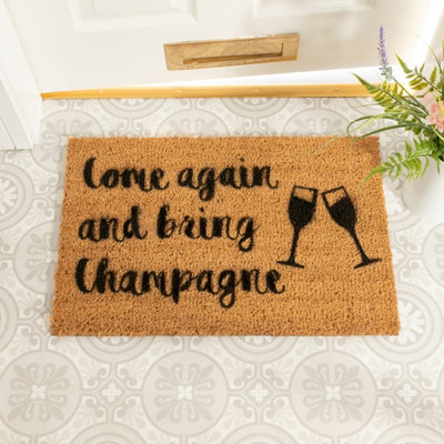 Artsy Doormats Bring Champagne DoormatRegular 60X40Cm from B&Q