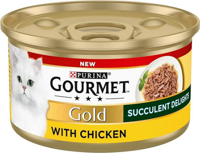 Gourmet Gold Succulent Delights Adult Cat Chicken 12X85G from B&Q