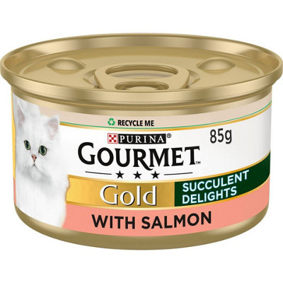 Gourmet Gold Succulent Delights Adult Cat Salmon 12X85G from B&Q