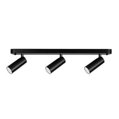 Luminosa Lighting Luminosa Logos Led Triple Spotlight Bar 3.7W 3000K 282Lm Black from B&Q