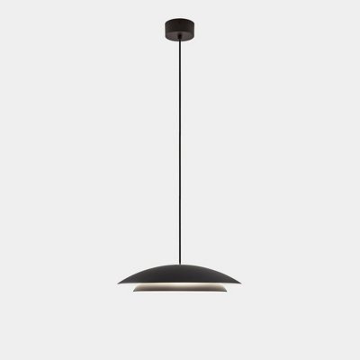 Luminosa Lighting Luminosa Noway Dome Pendant Ceiling Light Black Led 18.5W Cct 2700-3000-4000K Phase Cut Dimming from B&Q