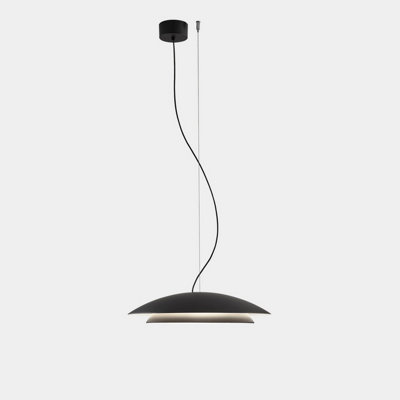 Luminosa Lighting Luminosa Noway Dome Pendant Ceiling Light Black Led 24.5W Cct 2700-3000-4000K Phase Cut Dimming from B&Q