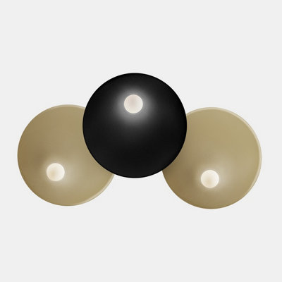Luminosa Lighting Luminosa Trip 65Cm Integrated Led Wall Lamp Black/matt Gold E14 27W from B&Q