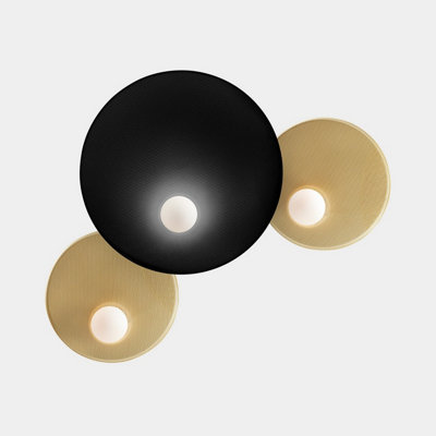 Luminosa Lighting Luminosa Trip 54Cm Integrated Led Wall Lamp Black/matt Gold E14 27W from B&Q