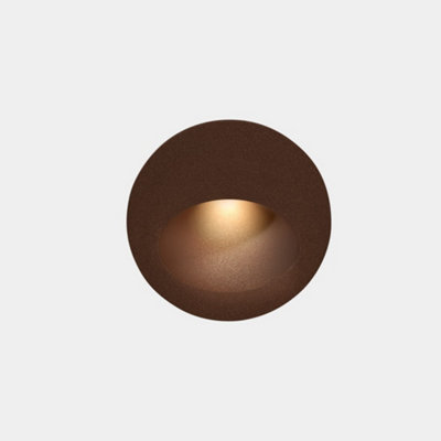 Luminosa Lighting Luminosa Bat Outdoor Led Recessed Wall Light Round Brown Ip65 2.2W 3000K from B&Q