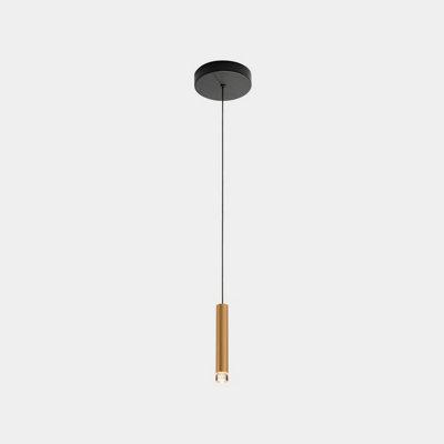 B&Q -  Luminosa Candle Slim Pendant Ceiling Light Brass Led 4.1W 2700K On-Off