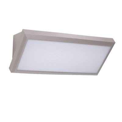 Luminosa Lighting Luminosa Samper Outdoor Wall Down Lamp Grey Led 12W 3000K Ip65 On-Off from B&Q