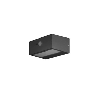 Luminosa Lighting Luminosa Top Led Outdoor Down Wall Lamp Urban GreySandblastedWarm-White 3000KIp44 from B&Q