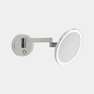 Luminosa Lighting Luminosa Vanity Illuminated Bathroom Mirror ChromeSandblasted Led 10.5W 3000K Ip44 Touch Dimming from B&Q