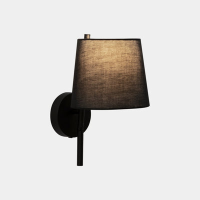 Luminosa Lighting Luminosa Clip Wall Lamp With Shade Black E27 17.4W 2700K On-Off from B&Q