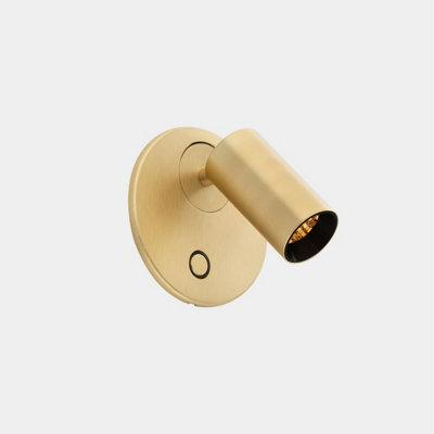 Luminosa Lighting Luminosa Chic Reading Wall Light Matte Gold Led 3.9W 2700K Touch Dimming from B&Q