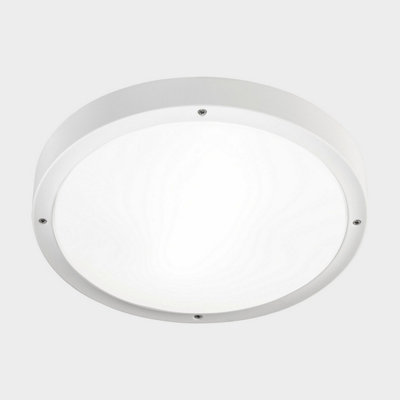 Luminosa Lighting Luminosa Basic 0Cm Outdoor Flush White E27 30W Ip66 from B&Q
