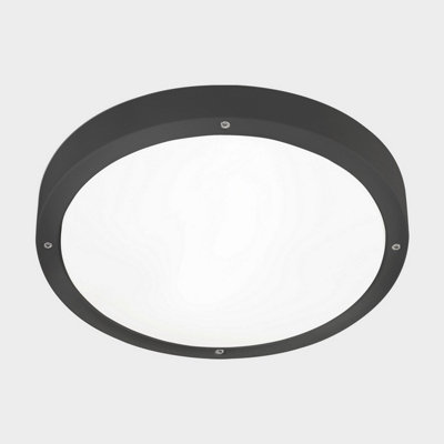 Luminosa Lighting Luminosa Basic 0Cm Outdoor Flush Urban Grey E27 30W Ip66 from B&Q