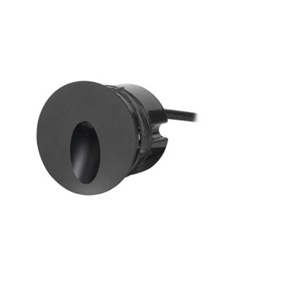 B&Q -  Luminosa Icon Round Led Outdoor Recessed Wall Lamp BlackWarm-White 3000KIp65