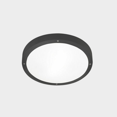 Luminosa Lighting Luminosa Basic 0Cm Outdoor Flush Urban Grey Led 13.5W Cct 2700-3200-4000K Ip66 On-Off from B&Q