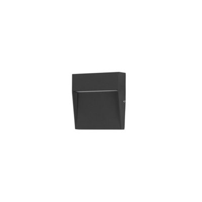 B&Q -  Luminosa Nod Square Led Outdoor Recessed Wall Lamp BlackOpalWarm-White 3000KIp65